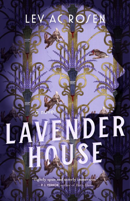 The beautiful lavender-colored cover of Lavender House.